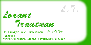 lorant trautman business card